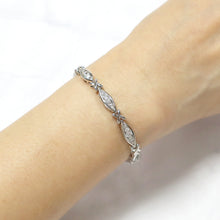  Women's High-Polish Cubic Zirconia Tennis Bracelet 7.5"