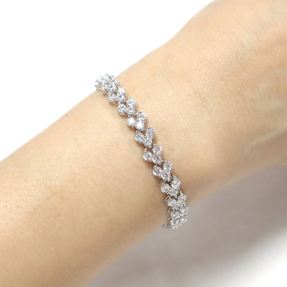 Women's Clustered Cubic Zirconia Tennis Bracelet 7.5"