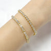 Women's Gold Cubic Zirconia Tennis Bracelet 7.5"