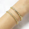 Women's Z-line Gold Cubic Zirconia Tennis Bracelet 7.5"