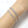 Women's Rectangle Shape Cubic Zirconia Tennis Bracelet 7.5"