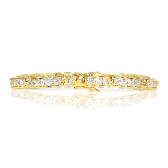Women's Gold Cubic Zirconia Tennis Bracelet 7.5"