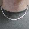 4MM Silver Classic Herringbone Chain Necklace 18"20"24"30" S1500