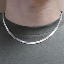  4MM Silver Classic Herringbone Chain Necklace 18"20"24"30" S1500