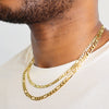 6MM Gold Classic Figaro Chain Necklace 20"24"