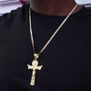 Large Jesus Body Crucifix Cross Charm Necklace Set 24"
