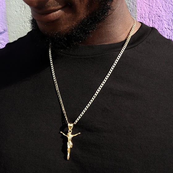 Small Jesus Christ full Body Charm Necklace Set 24"