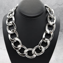  Women's Chunky Metal Chain Link Statement Necklace 20"