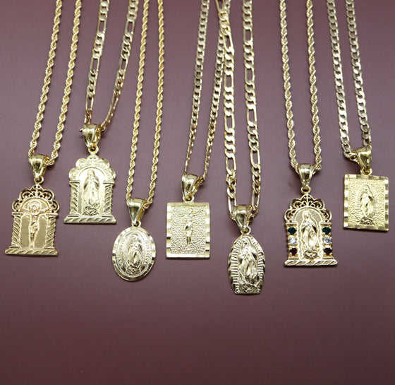 Miraculous Virgin Mary Colored CZ Charm