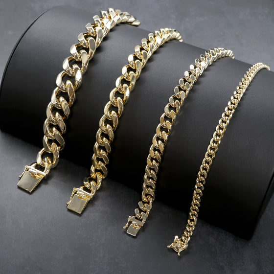 6MM Men's Special Box Lock Cuban Chain Link Bracelet 9"