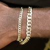 6MM Unisex Concave Textured Cuban Chain Link Bracelet 8"