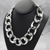 Women's Chunky Metal Chain Link Statement Necklace 20"