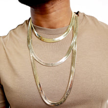  7MM Gold Classic Herringbone Chain Necklace 20"24"30"36"