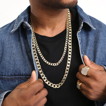  6MM Gold Frosted Cuban Chain Necklace 20"24"