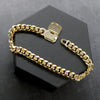 8MM Iced Out Cuban Chain Link Bracelet 9"