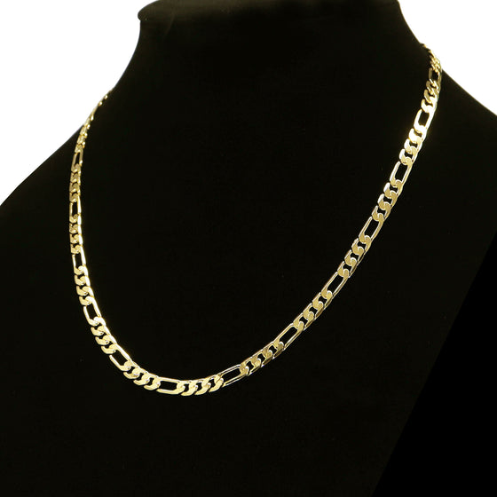 6MM Gold Classic Figaro Chain Necklace 20"24"
