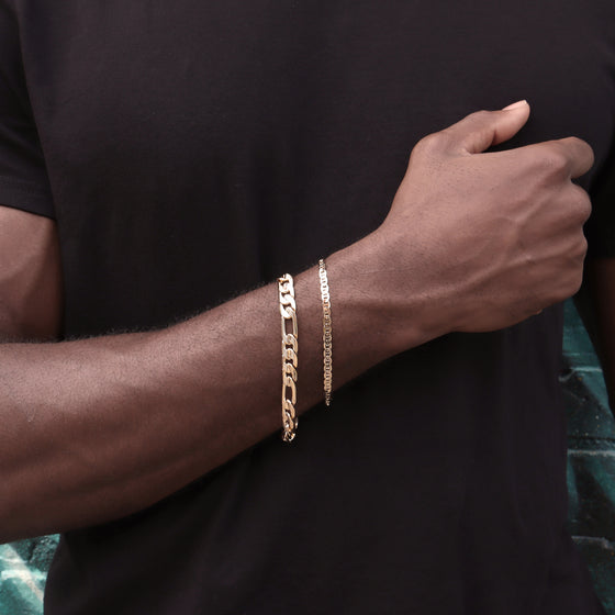 4MM Unisex Classic Mariner Chain Bracelet 8"