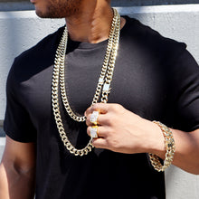  10MM Gold Box Lock Curb Chain link 24"30"36"