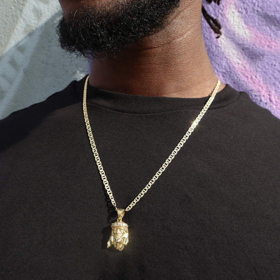 Handcrafted Religious Jesus Face Charm Pendant