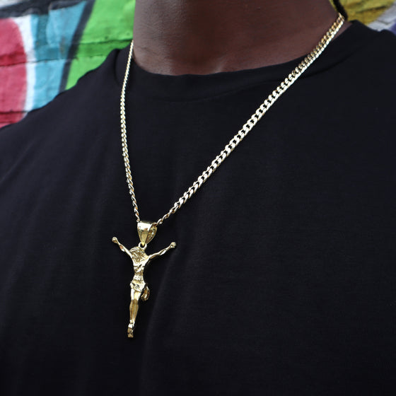 Large Jesus Christ full Body Charm Necklace Set 24"