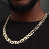 13MM Gold Classic Mariner Chain Necklace 20"24"30"