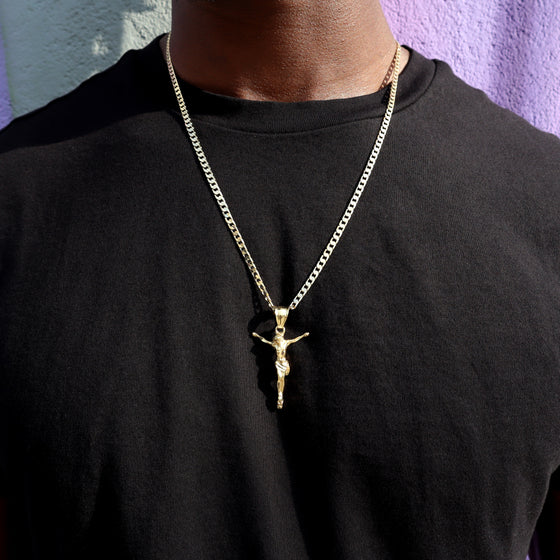 Small Jesus Christ full Body Charm Necklace Set 24"