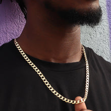  7MM Gold Double Sided Cuban Chain Necklace 20"24"