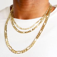  10MM Gold Classic Figaro Chain Necklace 20"24"30"36"