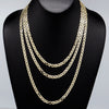 6MM Gold Classic Mariner Chain Necklace 20"24"