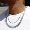 4MM Silver Classic Herringbone Chain Necklace 18"20"24"30" S1500