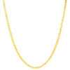 4MM Gold Classic Cuban Chain Necklace 20"24"30"