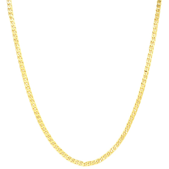 4MM Gold Classic Cuban Chain Necklace 20"24"30"