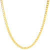 6MM Gold Classic Cuban Chain Necklace 20"24"30"