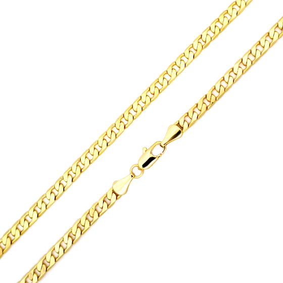 6MM Gold Classic Cuban Chain Necklace 20"24"30"