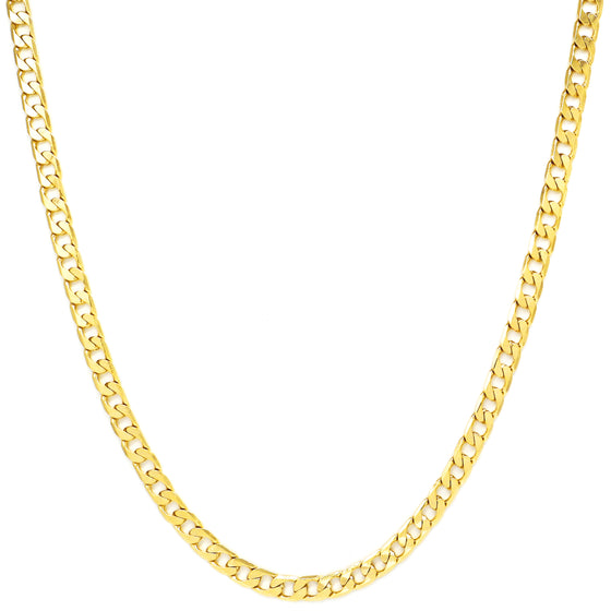 6MM Gold Classic Cuban Chain Necklace 20"24"30"