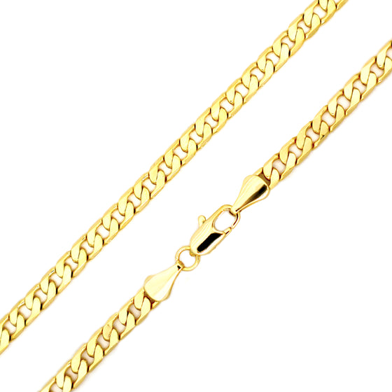 8MM Gold Classic Cuban Chain Necklace 20"24"