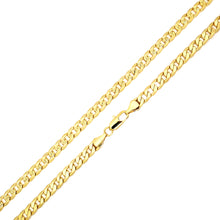  5MM Gold Double Sided Cuban Chain Necklace 20"24"