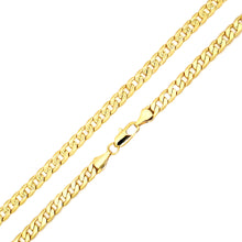  6MM Gold Double Sided Cuban Chain Necklace 20"24"