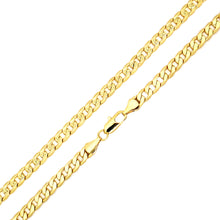  6MM Gold Double Sided Cuban Chain Necklace 20"24"