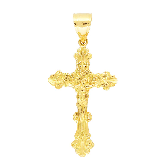 Large Diamond Cut Jesus Body Crucifix Cross Charm