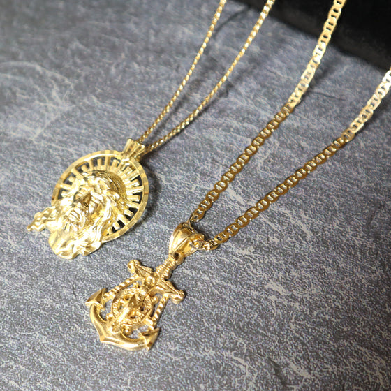 Medium Hand made Gold Anchor Charm