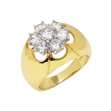  Men's Round Cluster CZ Bling Ring Size10-11