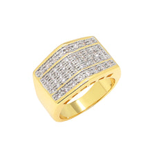  Men's CZ Cluster Hip-Hop Ring in 14K Gold Plated Size10-11