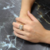 Men's CZ Cluster Ring in 14K Gold Plated Size10-11