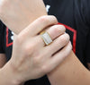 Men's Pave Cluster Ring in 14K Gold Plated Size10-11