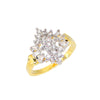 Women's Cubic zirconia Cluster Ring in 14K Gold Plated Size7,8,9