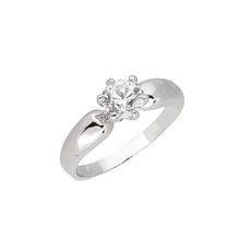  Women's Faceted Round Cubic Zirconia Engagement Ring Size7,8,9