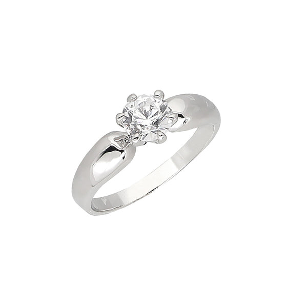 Women's Faceted Round Cubic Zirconia Engagement Ring Size7,8,9