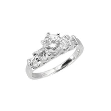  Women's Sparkling Rhodium Engagement Ring Size7,8,9