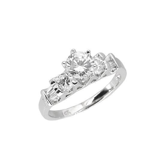 Women's Sparkling Rhodium Engagement Ring Size7,8,9